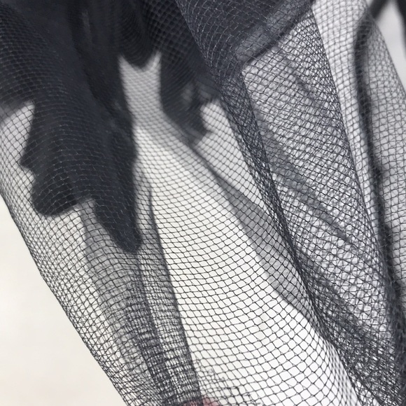JS Collection Iridescent Black Floor Length Skirt Size 4 New - Picture 7 of 10